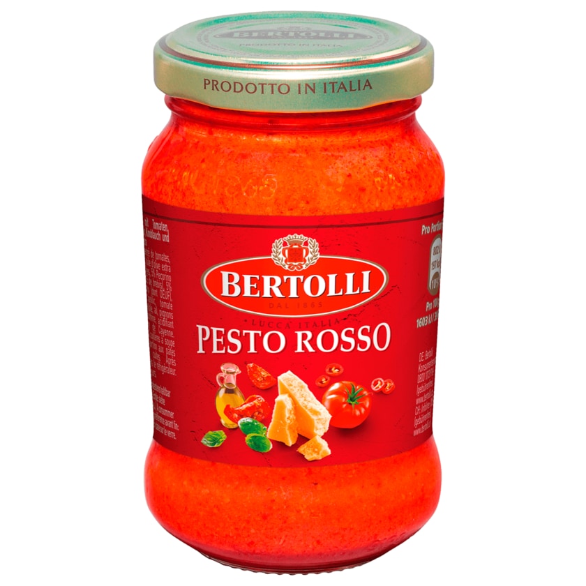 Bertolli Pesto Rosso Glas 185g